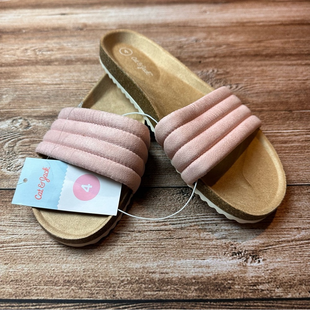 Cat & Jack Girls Pink/Selma Slip On Sandals - Size 4
